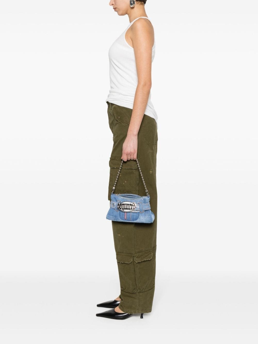 DSQUARED2 Gothic denim shoulder bag - Image 2