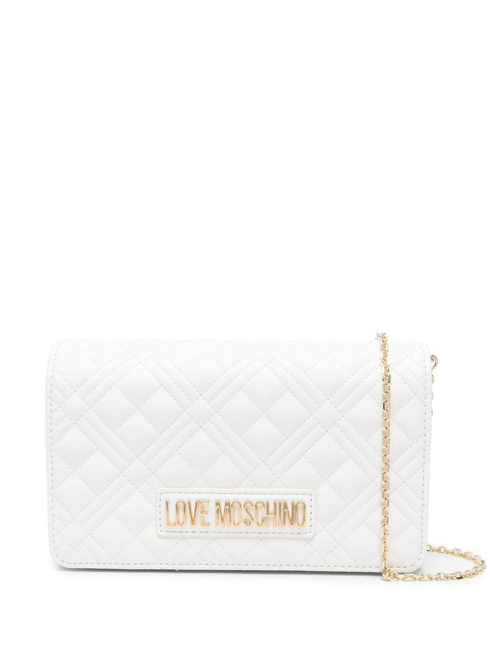 Love Moschino logo-lettering quilted bag