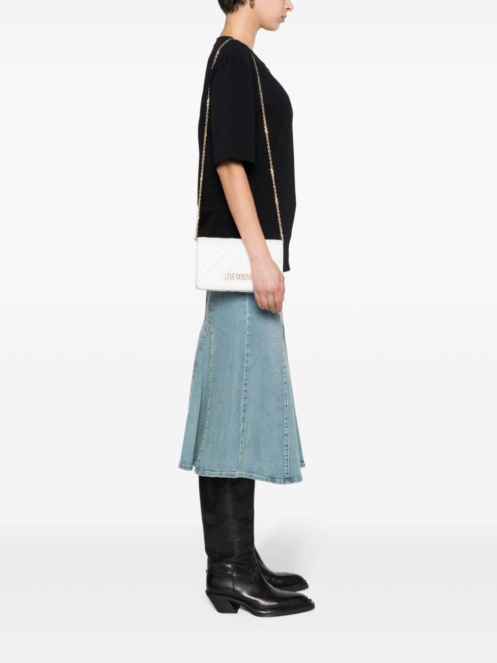 Love Moschino logo-lettering quilted bag - Image 2