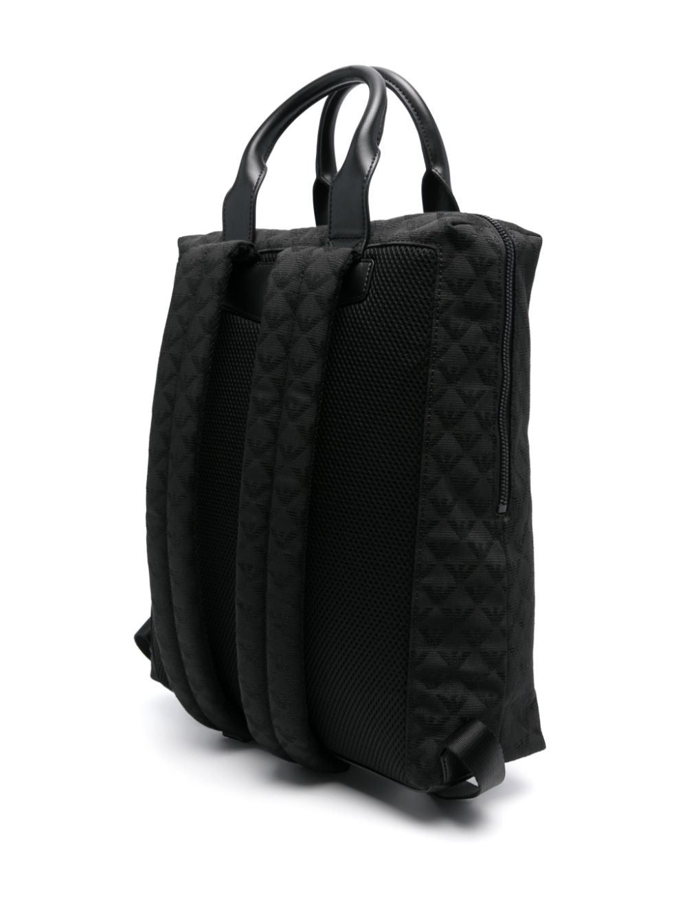 Emporio Armani logo-jacquard canvas backpack - Image 2