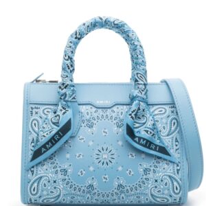 AMIRI mini Bandana leather tote bag