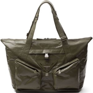 Prada PRADA SHINY LRG SIDE POCKETS TOTE BAG GREEN