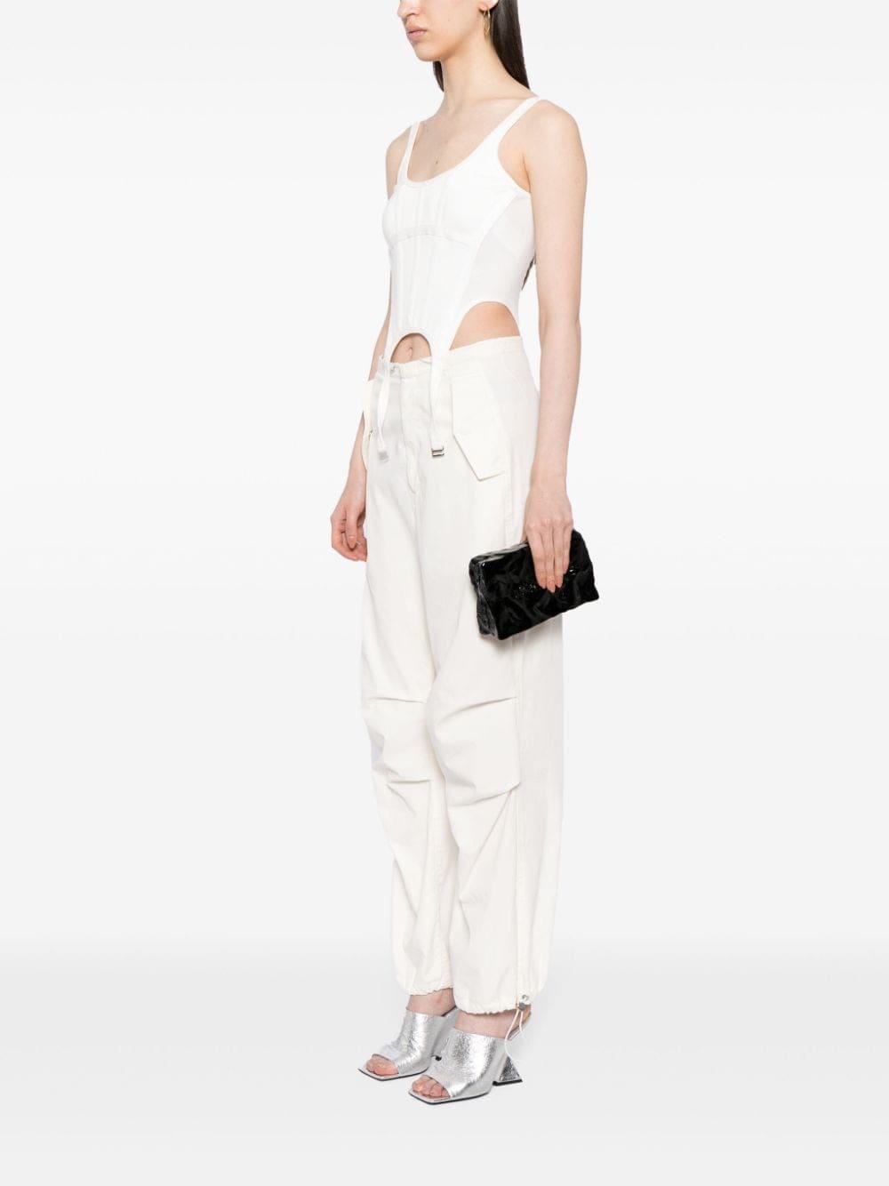 Off-White Quote textured clutch bag - Image 2