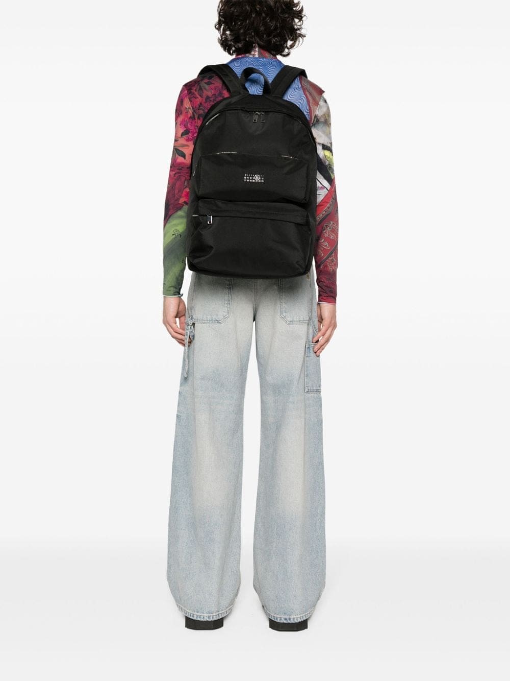 MM6 Maison Margiela multi-pocket logo-print backpack - Image 5