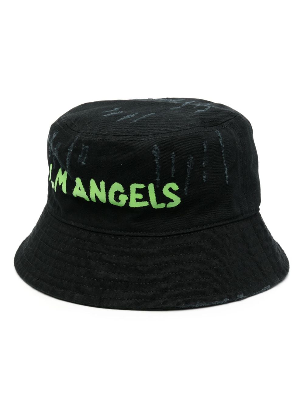 Palm Angels logo-print cotton bucket hat