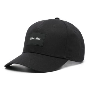 Calvin Klein logo-patch cotton hat