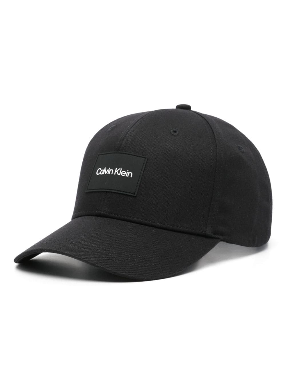 Calvin Klein logo-patch cotton hat