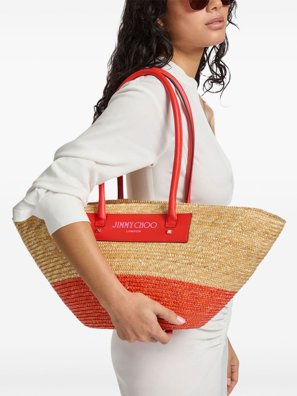 Jimmy Choo Beach Basket woven tote bag - Image 2