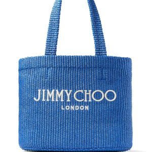 Jimmy Choo medium logo-embroidered beach bag