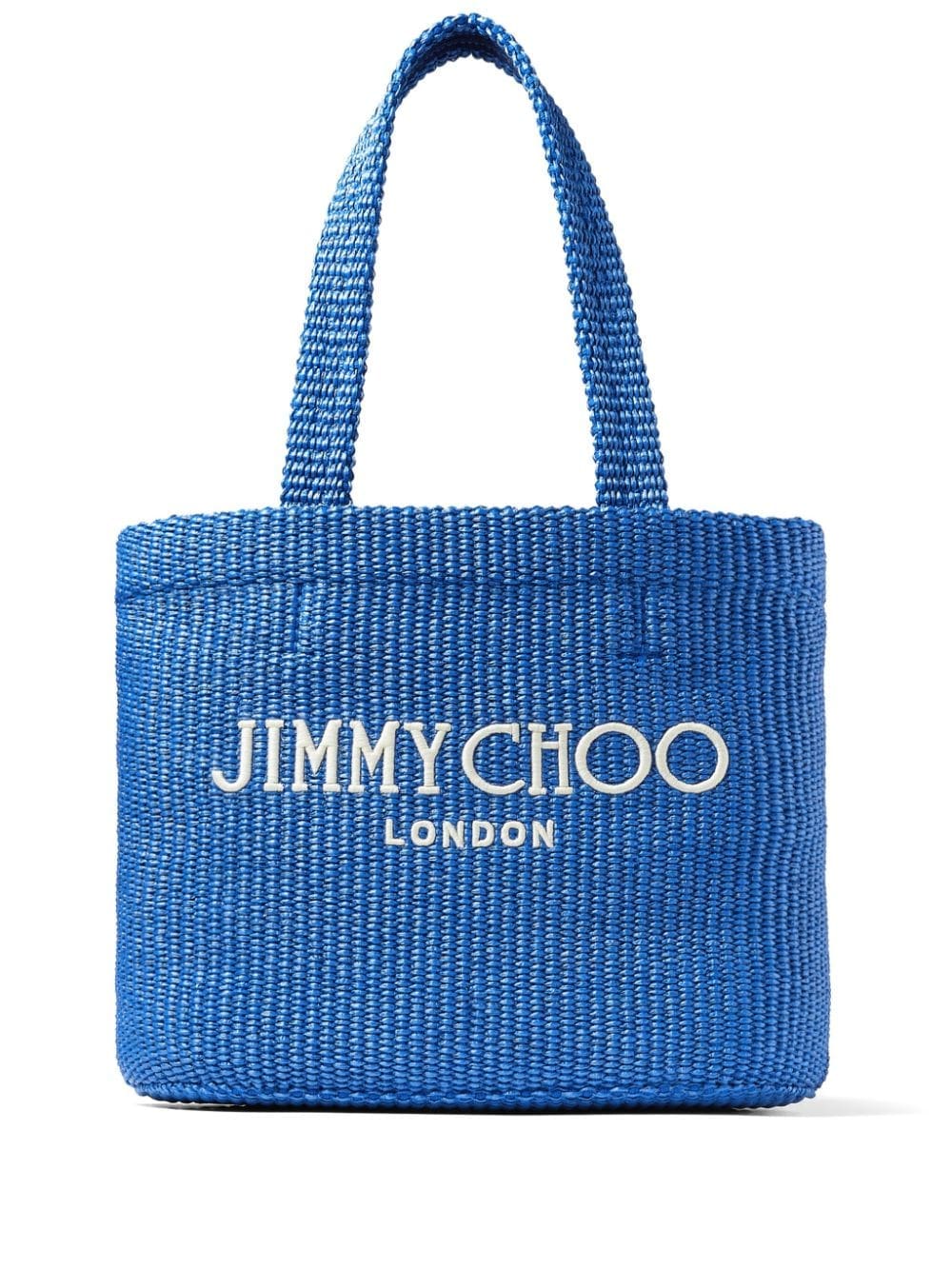 Jimmy Choo medium logo-embroidered beach bag