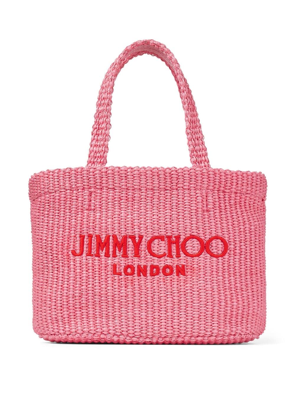 Jimmy Choo mini logo-embroidered beach bag