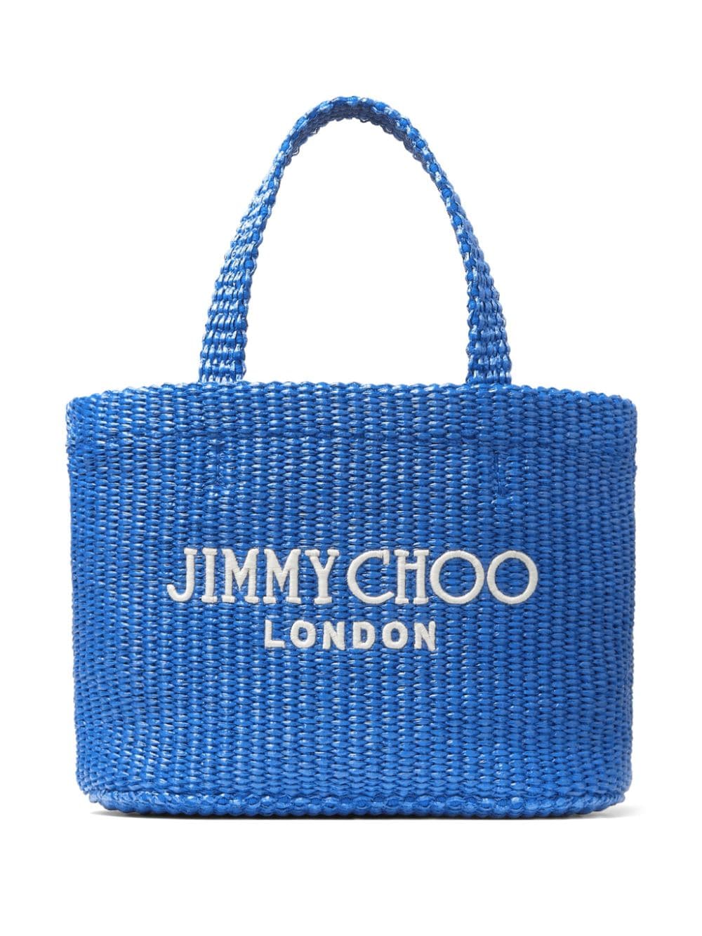Jimmy Choo mini logo-embroidered beach bag
