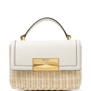Jimmy Choo Diamond raffia tote bag