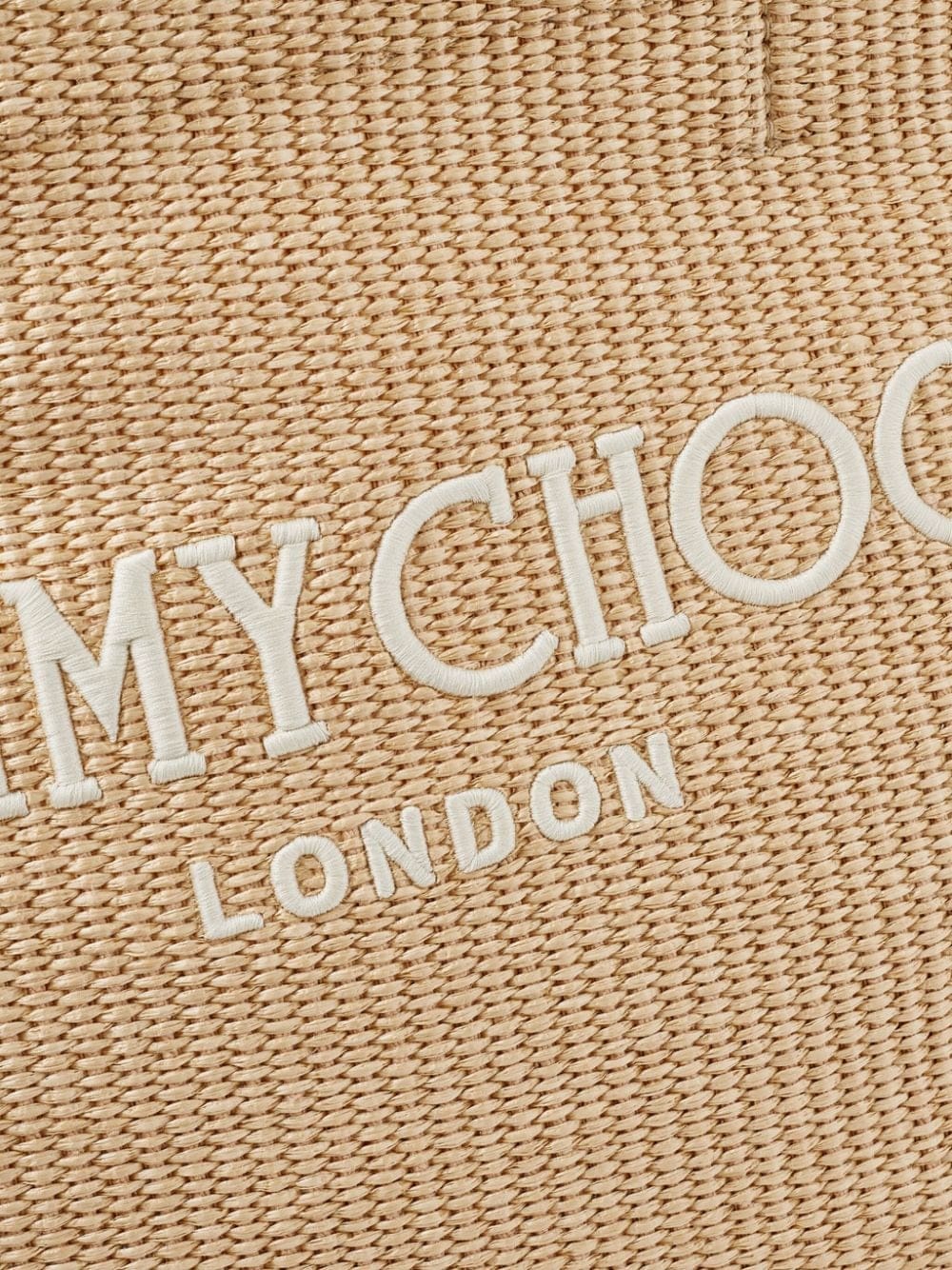 Jimmy Choo logo-embroidered raffia beach bag - Image 5
