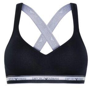 Emporio Armani  logo-tape moulded-cup bra