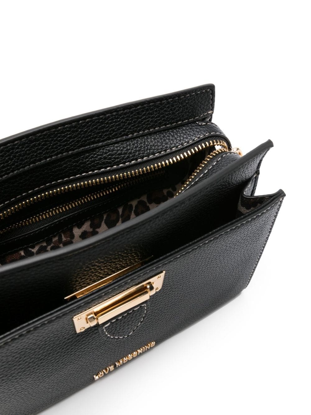 Love Moschino logo-lettering pebbled shoulder bag - Image 5