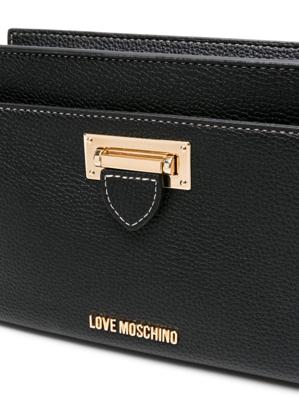 Love Moschino logo-lettering pebbled shoulder bag - Image 4