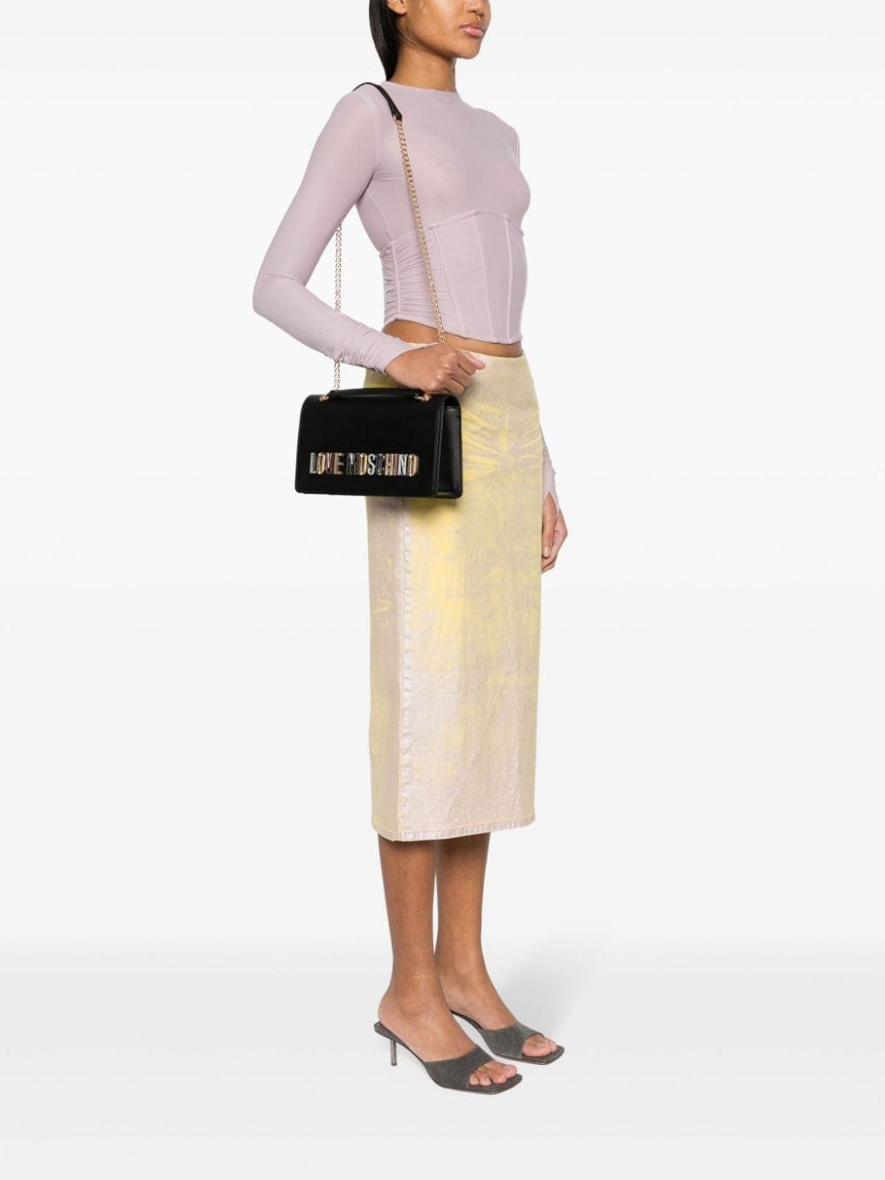 Love Moschino logo-lettering shoulder bag - Image 2