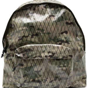 Makavelic grid camouflage-print backpack