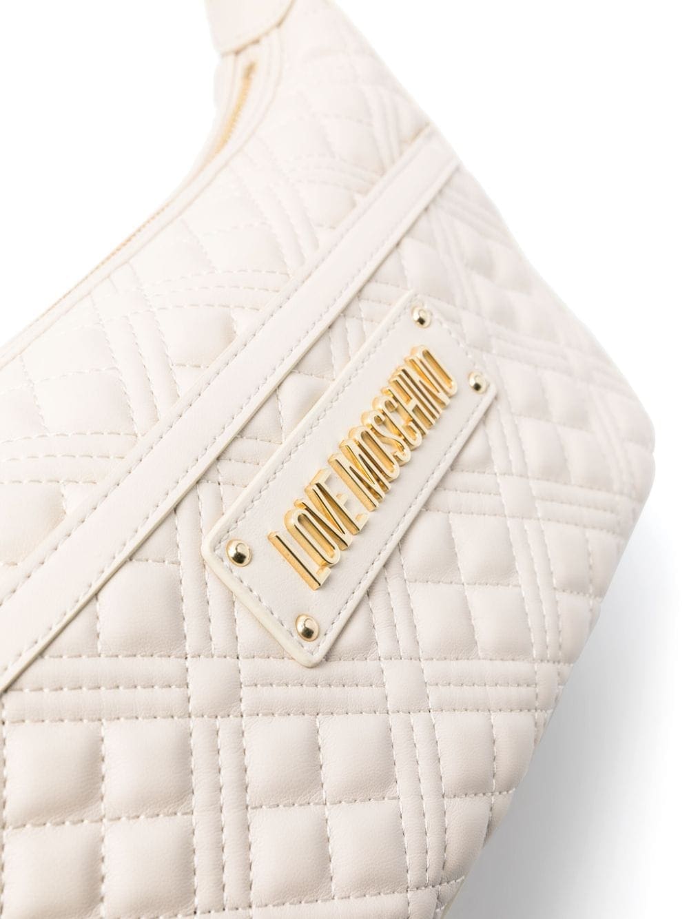 Love Moschino logo-lettering quilted shoulder bag - Image 4