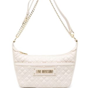 Love Moschino logo-lettering quilted shoulder bag