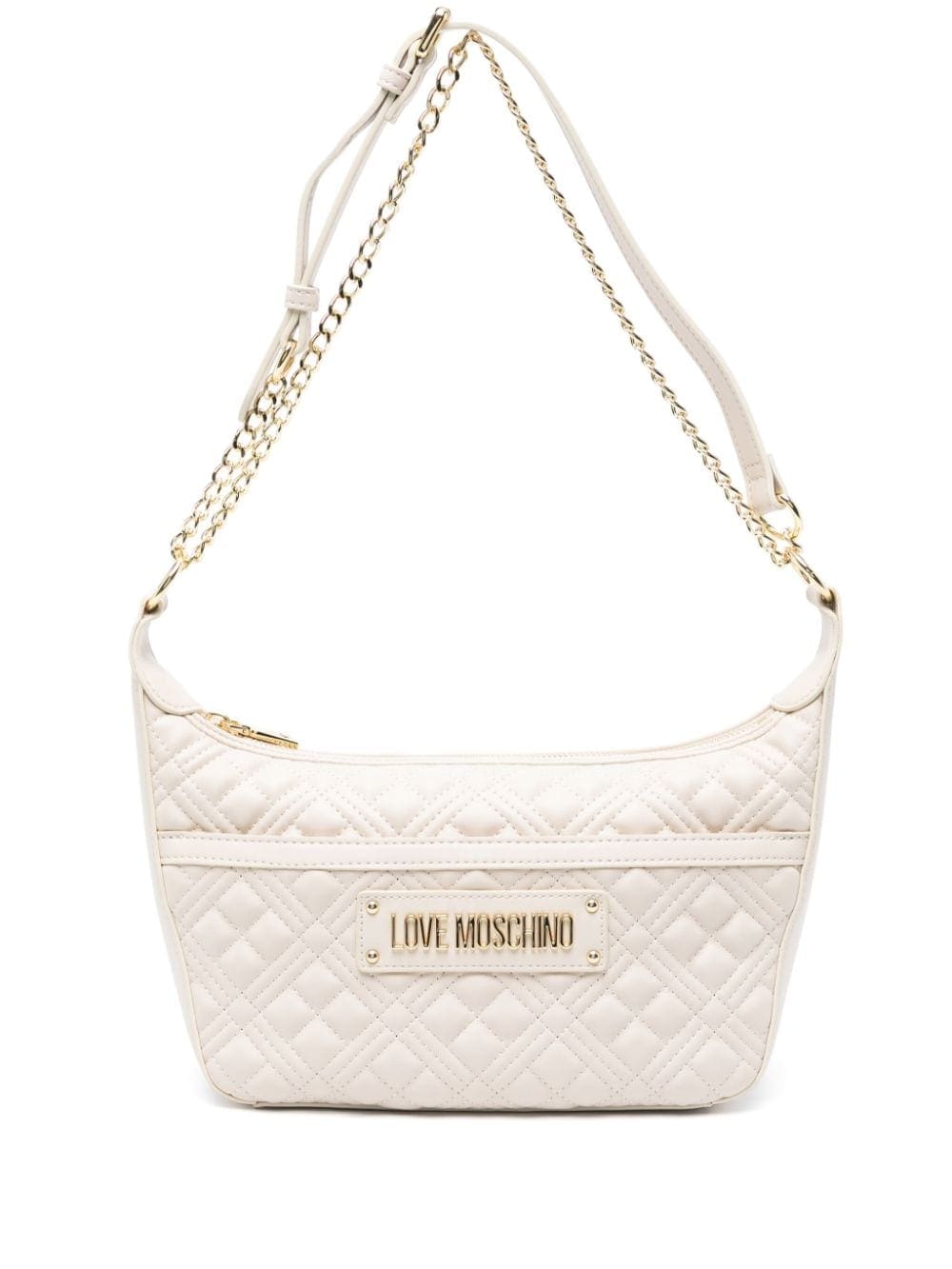 Love Moschino logo-lettering quilted shoulder bag