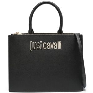 Just Cavalli logo-lettering faux-leather tote bag