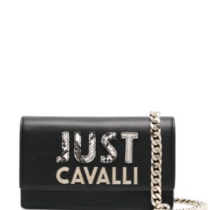 Just Cavalli embossed-logo clutch bag