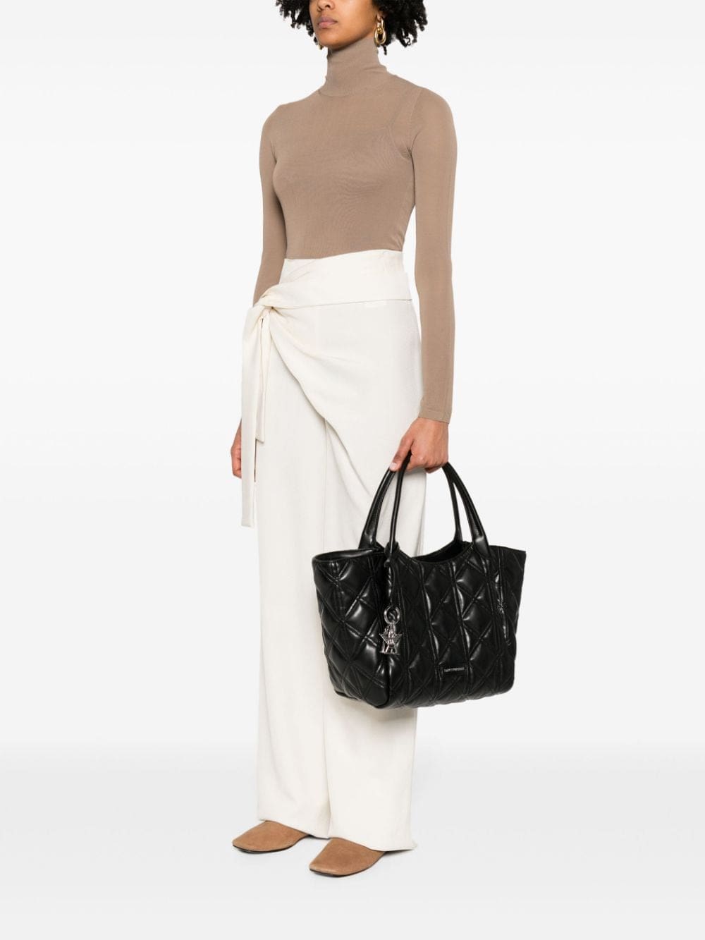 Emporio Armani diamond-quilted tote bag - Image 2