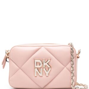 DKNY logo-plaque leather crossbody bag