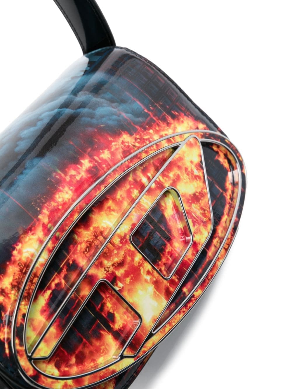 Diesel DIESEL 1DR POLY FLAME PRINT SHOULDER BAG - Image 4