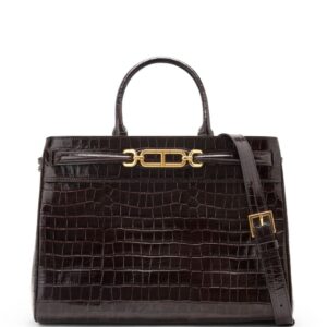 TOM FORD crocodile-embossed leather tote bag
