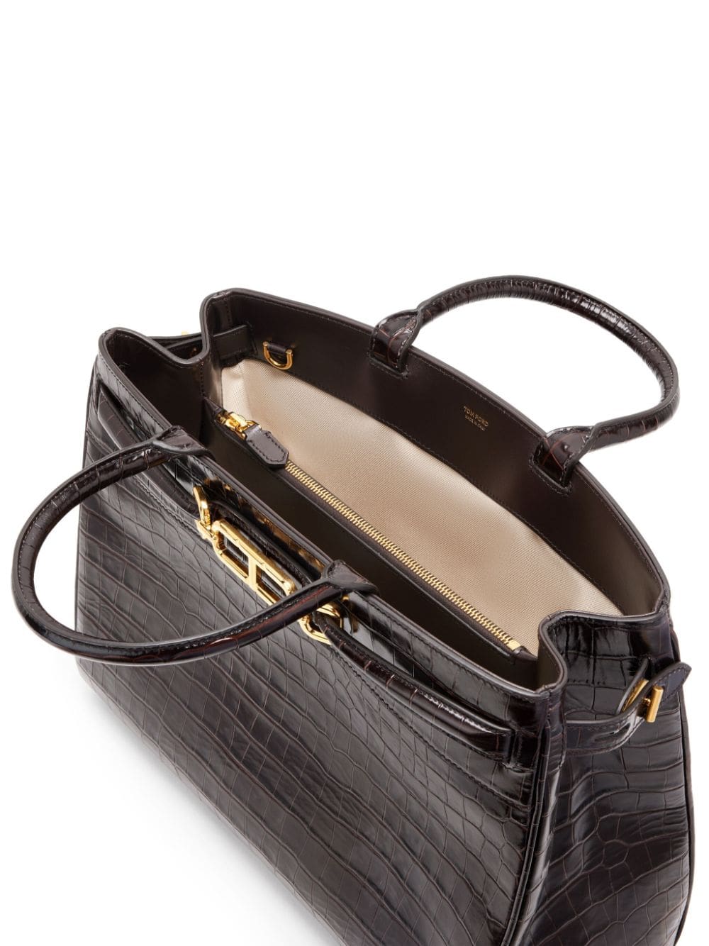 TOM FORD crocodile-embossed leather tote bag - Image 4