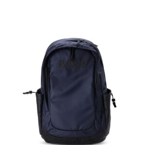 BOSS Thunder logo-appliqué coated-finish backpack