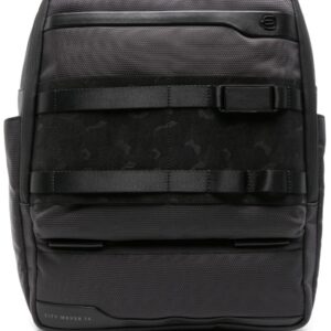 PIQUADRO logo-plaque panelled backpack