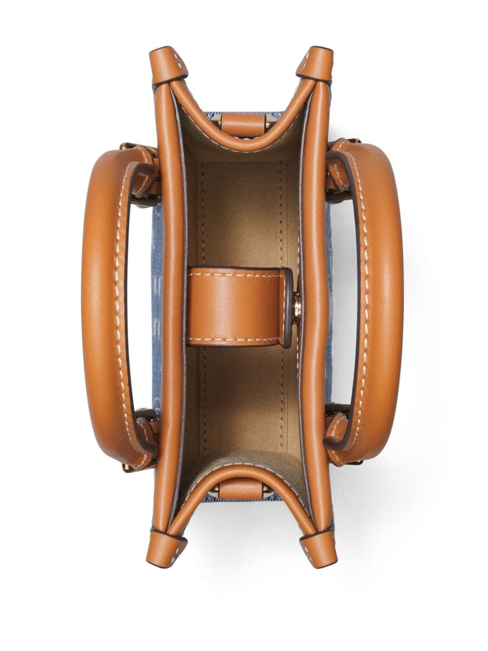 Tory Burch mini T monogram denim tote bag - Image 4