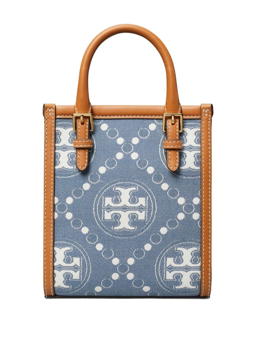 Tory Burch mini T monogram denim tote bag - Image 3