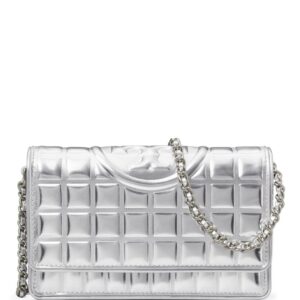 Tory Burch Fleming metallic quilted crossbody bag