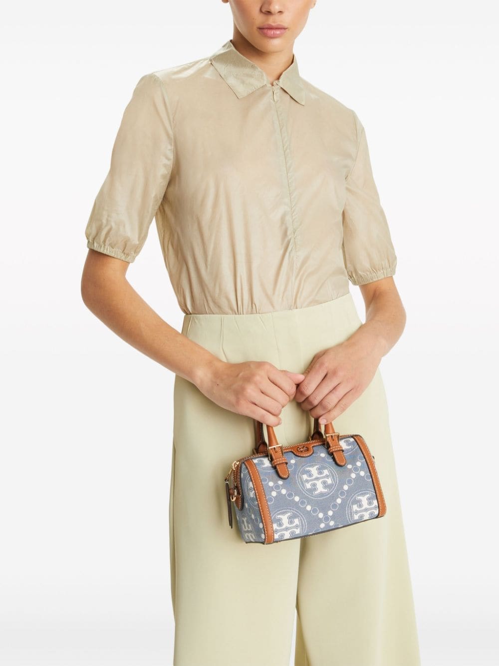 Tory Burch T Monogram denim tote bag - Image 3