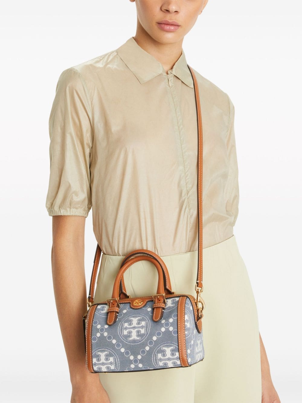 Tory Burch T Monogram denim tote bag - Image 2