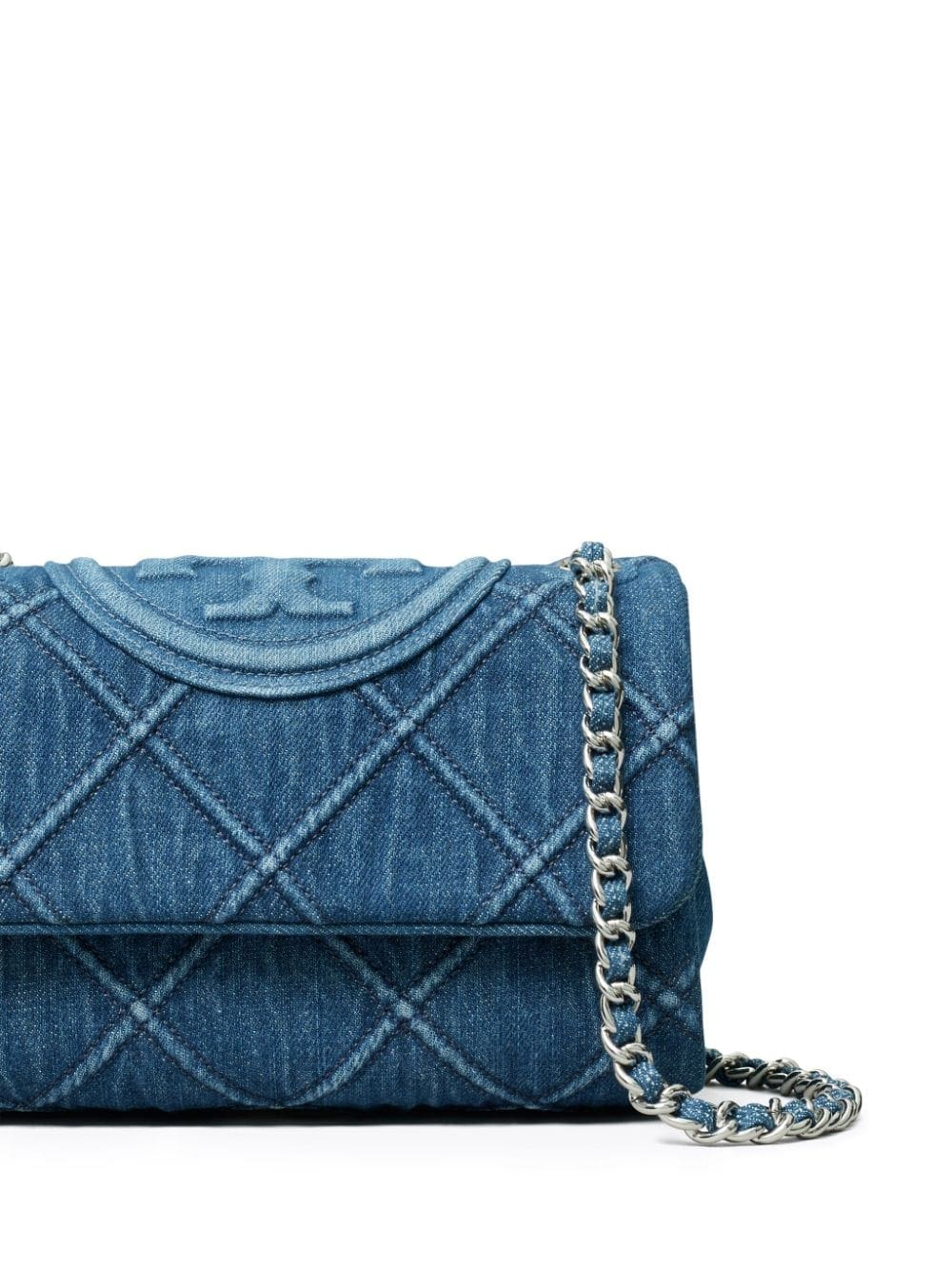 Tory Burch small Fleming denim shoulder bag - Image 5