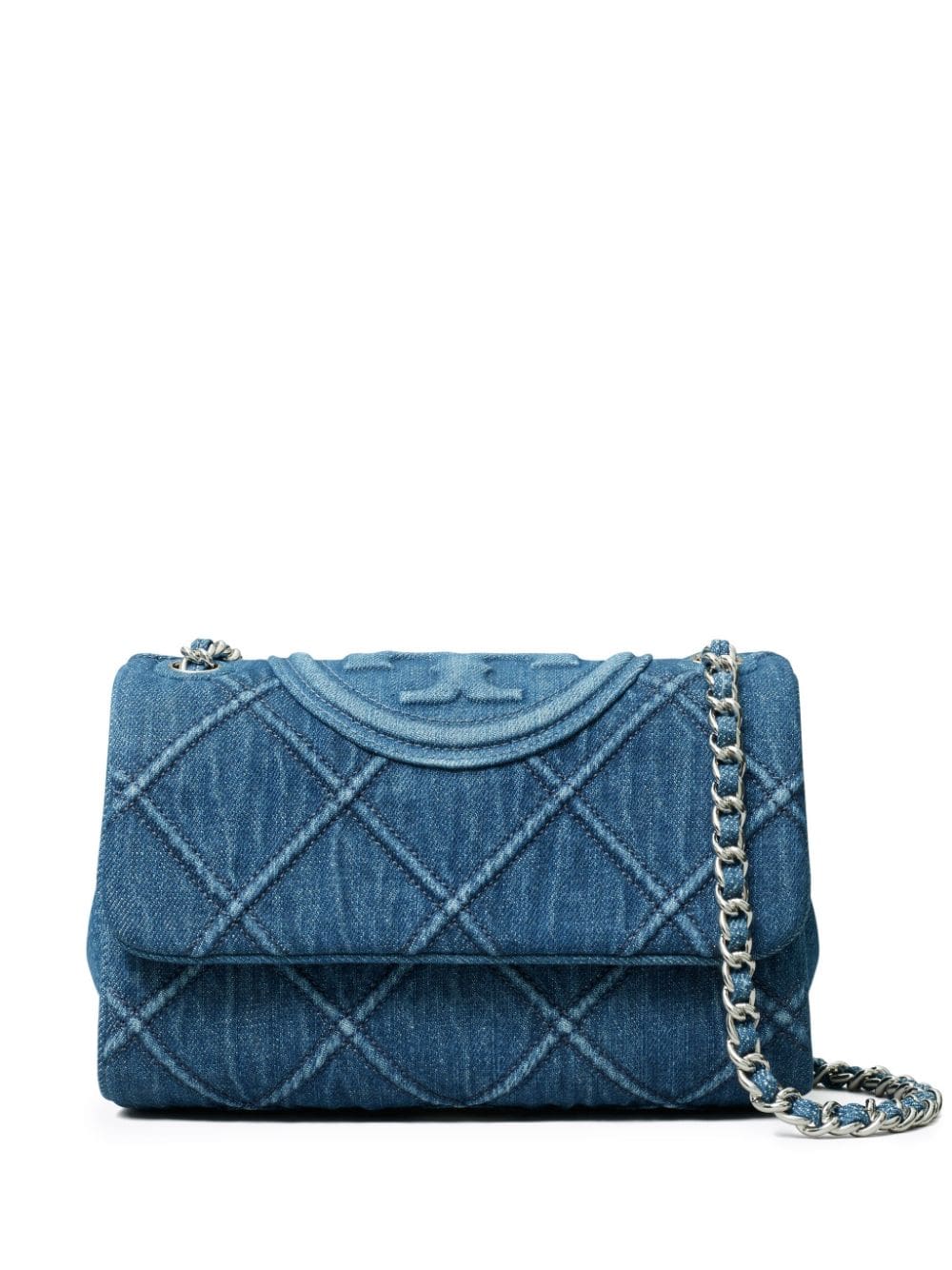 Tory Burch small Fleming denim shoulder bag