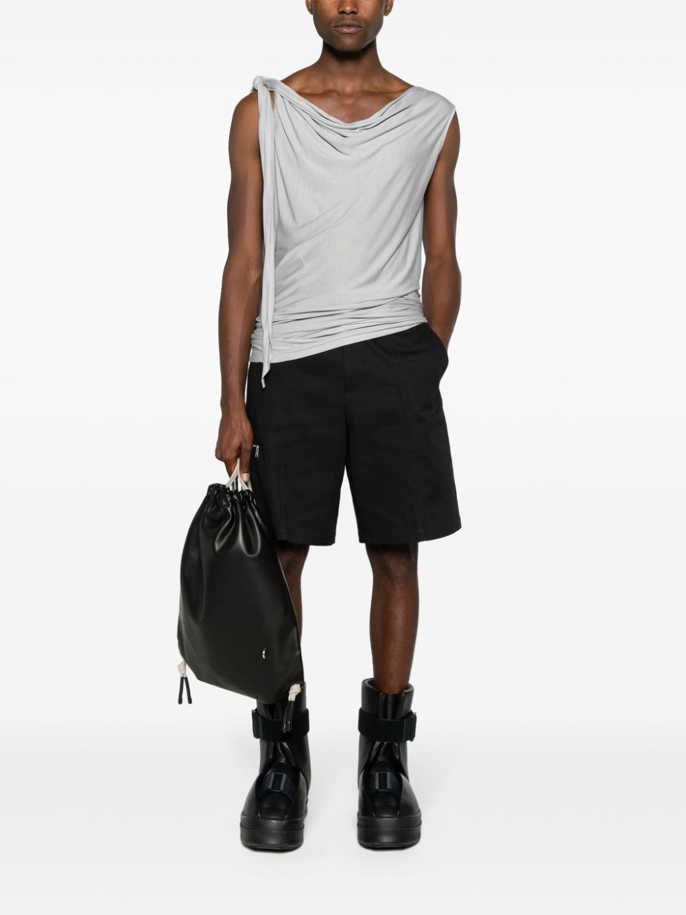 Rick Owens drawstring leather backpack - Image 5