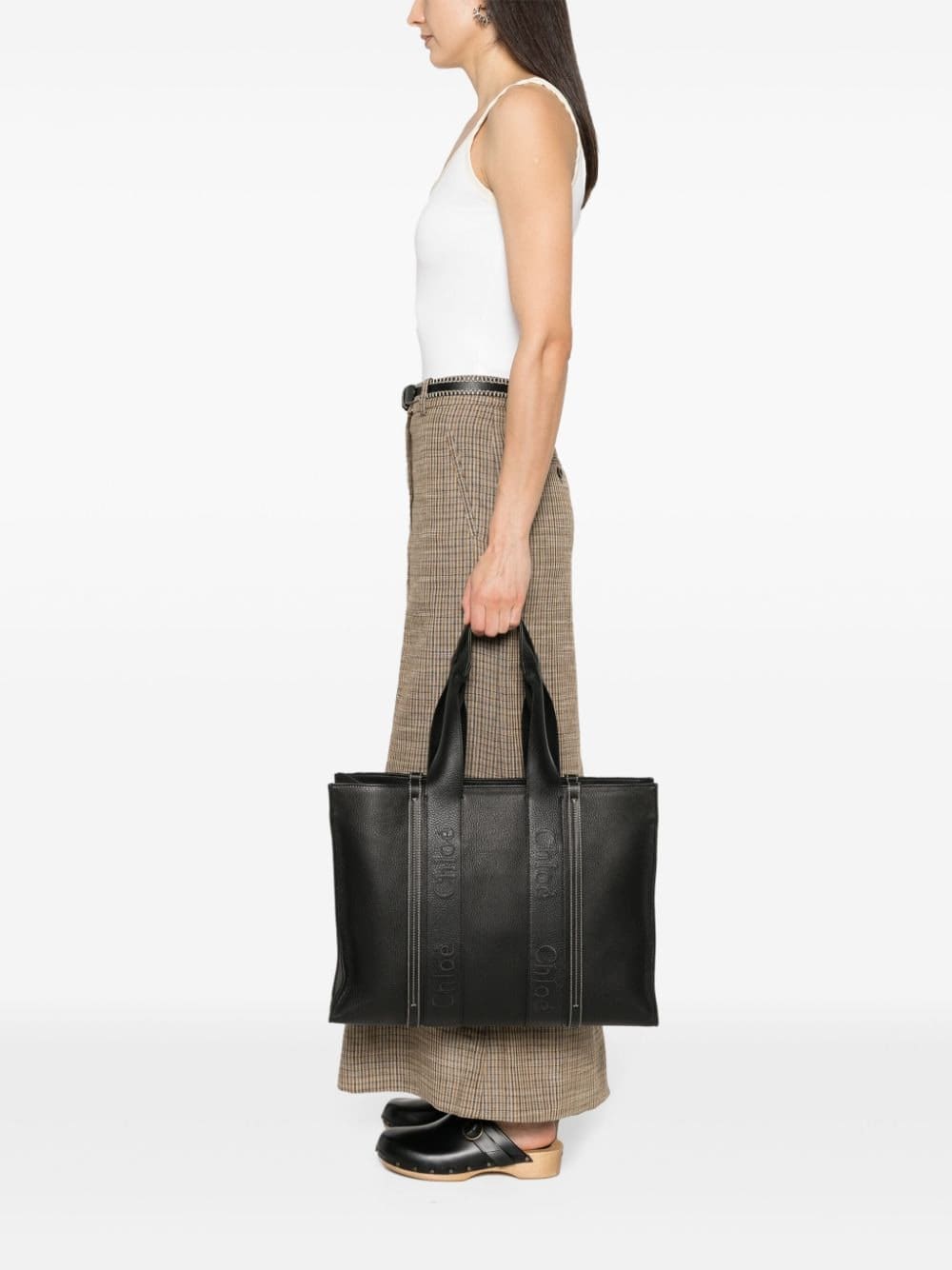 Chloé medium Woody leather tote bag - Image 2