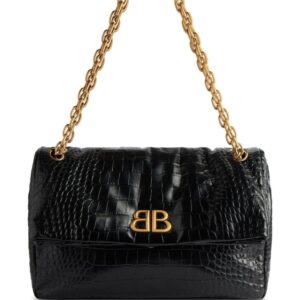 Balenciaga medium Monaco crocodile-effect shoulder bag