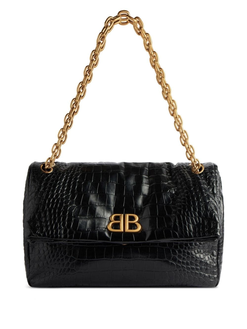 Balenciaga medium Monaco crocodile-effect shoulder bag