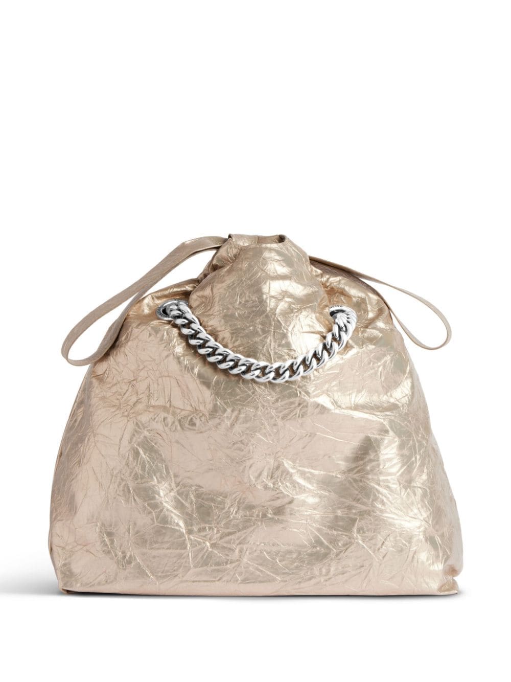 Balenciaga small Crush metallic drawstring bag - Image 2