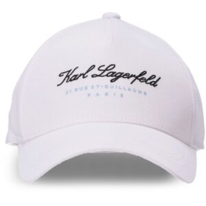 Karl Lagerfeld logo-embroidered baseball cap