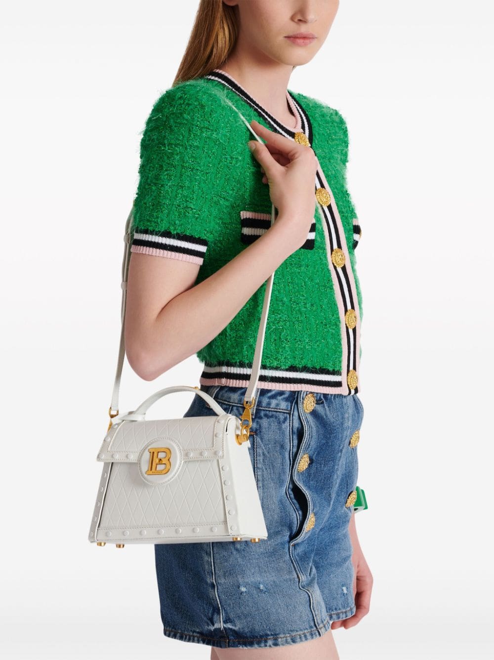 Balmain B-Buzz leather crossbody bag - Image 3