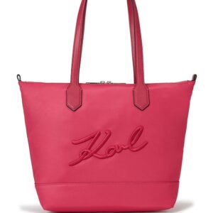 Karl Lagerfeld Signature logo-embroidered tote bag